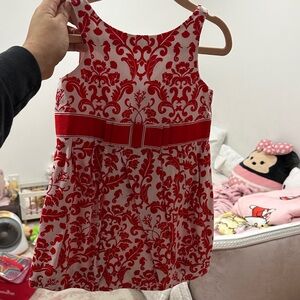 Janie and Jack Elegant Red and White Dress